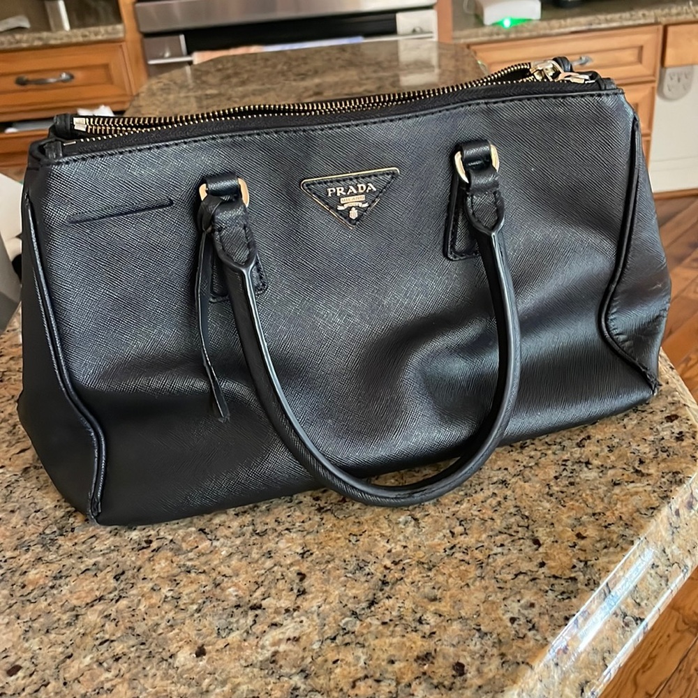 Small Saffiano Prada Black Leather